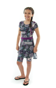 Swim Dress for Girls by Dressing For His Glory  Your daughter will absolutely love the Swim Dress in our Girls Sizes. It is made in chlorine resistant, fast drying swimwear fabric that is rated UPF 50+. Your daughter can just step into it from the neck and will feel free to swim or do those cartwheels on the beach! 