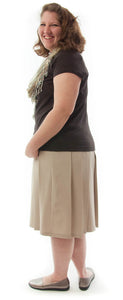Traditional Culotte For Womens Plus Sizes by Dressing For His Glory  The Traditional Culotte has a bit more dressier look than any of our other culotte. It has pleats all around a drop yoke making it look like a skirt. It has an elastic waist and is very comfortable.