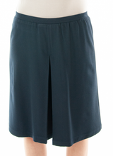 Load image into Gallery viewer, Front View: The Two Pleater Culotte for Junior Sizes by Dressing For His Glory is the most popular culotte that customers purchase for school activities. It has one pleat in the center front and one in the back. It has an elastic waist and is extremely comfortable! 