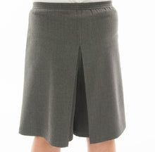 Load image into Gallery viewer, Back View:The Two Pleater Culotte for Girls Plus Size by Dressing For His Glory is the most popular culotte that customers purchase for school activities. It has one pleat in the center front and one in the back. It has an elastic waist and is extremely comfortable! 