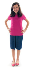 Load image into Gallery viewer, Walking Culotte for Junior Sizes by Dressing For His Glory The Walking Culotte is a straight cut culotte.  It has an elastic waistband and slit pockets. The culotte is extremely durable as well as comfortable. Perfect for hiking, bike riding, soccer games or just about any activity you have in mind!